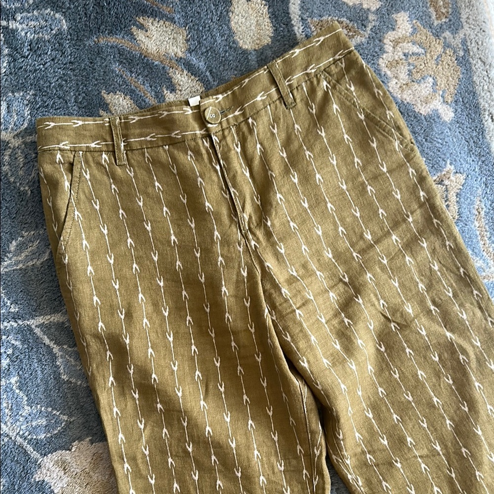 Garnet Hill 100% Linen Pants with Relaxed Fit